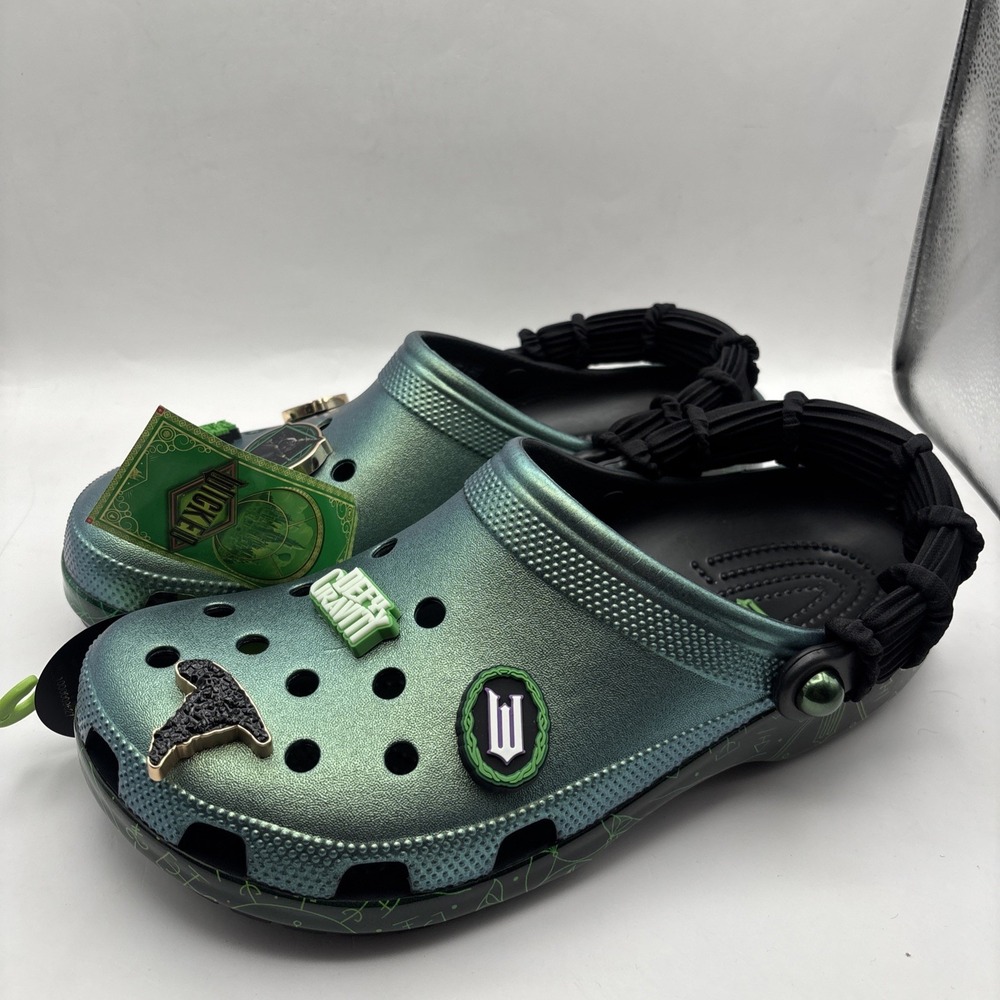 Crocs Wicked Elphaba Glow-in-the-Dark Clog in Green M10/W12 - Picture 3 of 7